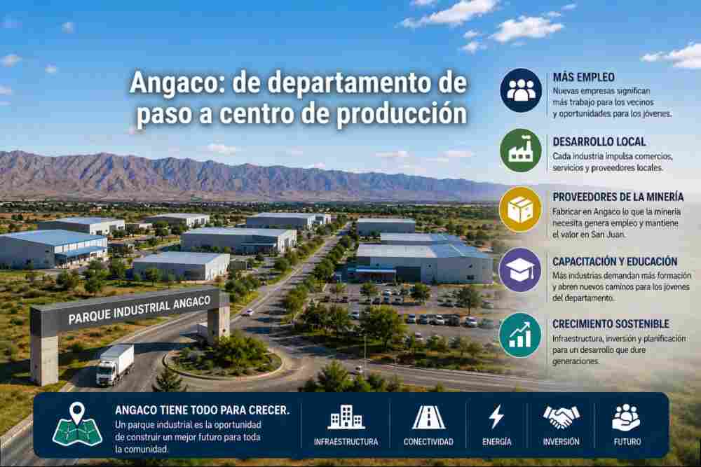 Angaco: de departamento de paso a centro de producción